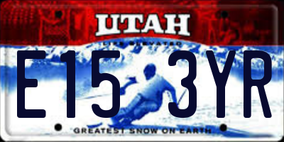 UT license plate E153YR