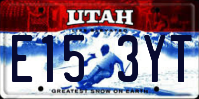 UT license plate E153YT