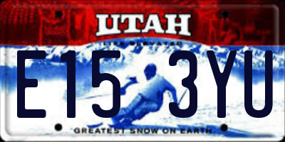 UT license plate E153YU