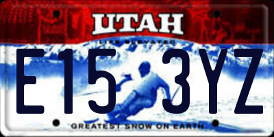 UT license plate E153YZ