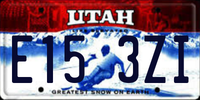 UT license plate E153ZI