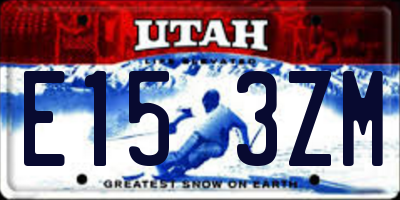 UT license plate E153ZM