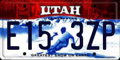 UT license plate E153ZP