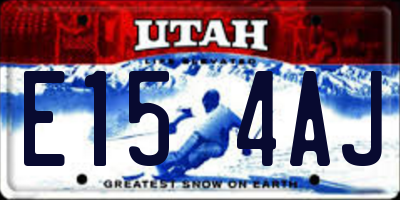 UT license plate E154AJ
