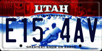 UT license plate E154AV