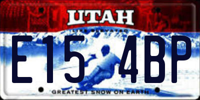 UT license plate E154BP