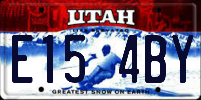 UT license plate E154BY