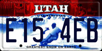 UT license plate E154EB