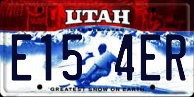 UT license plate E154ER
