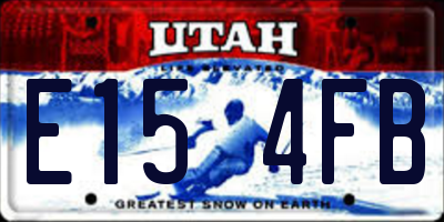 UT license plate E154FB
