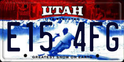 UT license plate E154FG