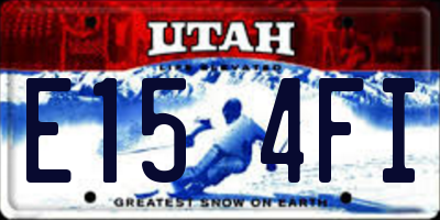 UT license plate E154FI