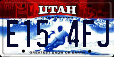 UT license plate E154FJ