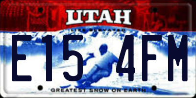 UT license plate E154FM