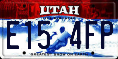 UT license plate E154FP