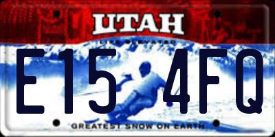 UT license plate E154FQ