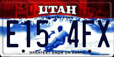 UT license plate E154FX