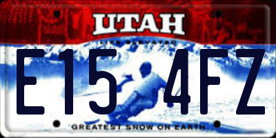 UT license plate E154FZ