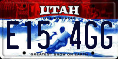 UT license plate E154GG