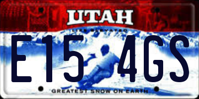 UT license plate E154GS