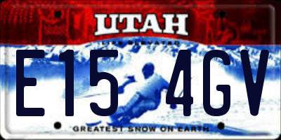 UT license plate E154GV