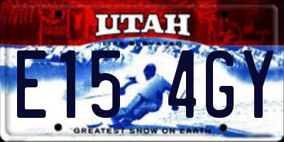 UT license plate E154GY