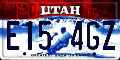 UT license plate E154GZ