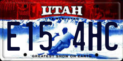 UT license plate E154HC