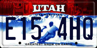 UT license plate E154HQ