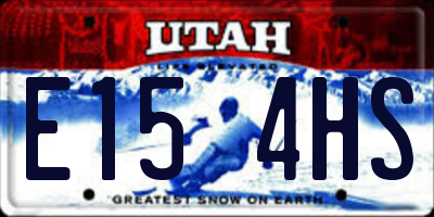 UT license plate E154HS