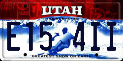 UT license plate E154II