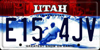 UT license plate E154JV