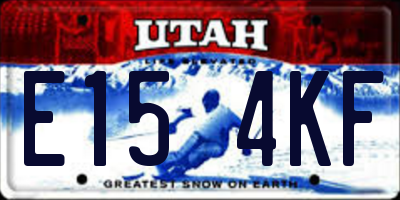 UT license plate E154KF