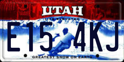 UT license plate E154KJ