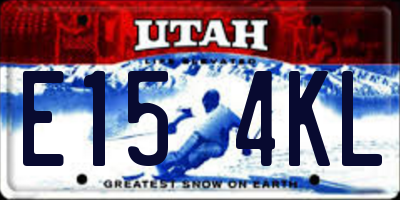 UT license plate E154KL