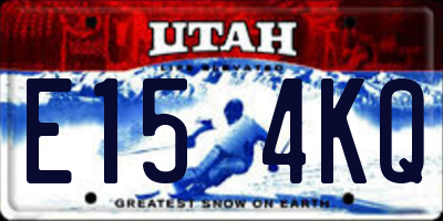 UT license plate E154KQ