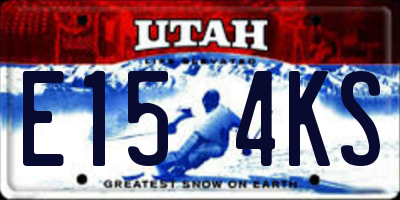 UT license plate E154KS