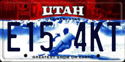 UT license plate E154KT