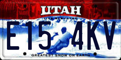 UT license plate E154KV