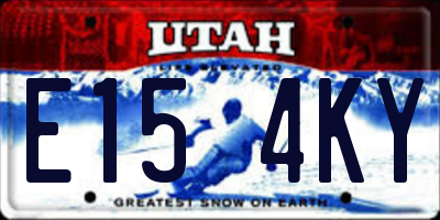 UT license plate E154KY