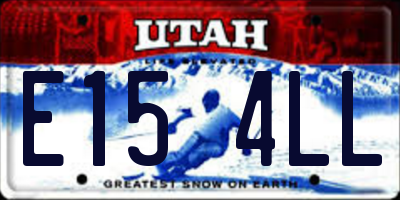 UT license plate E154LL