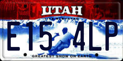 UT license plate E154LP