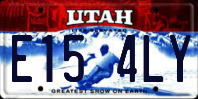 UT license plate E154LY