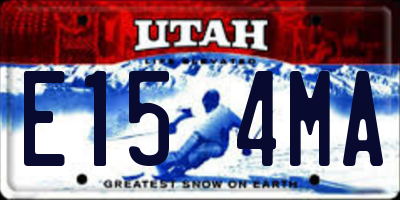 UT license plate E154MA