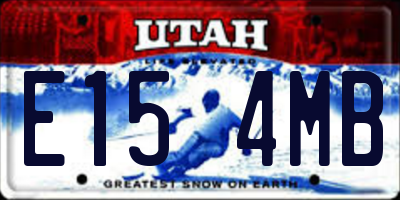 UT license plate E154MB