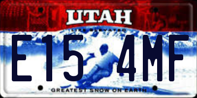 UT license plate E154MF