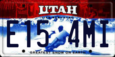 UT license plate E154MI