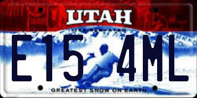 UT license plate E154ML