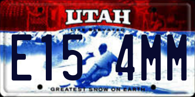 UT license plate E154MM