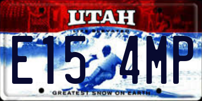 UT license plate E154MP
